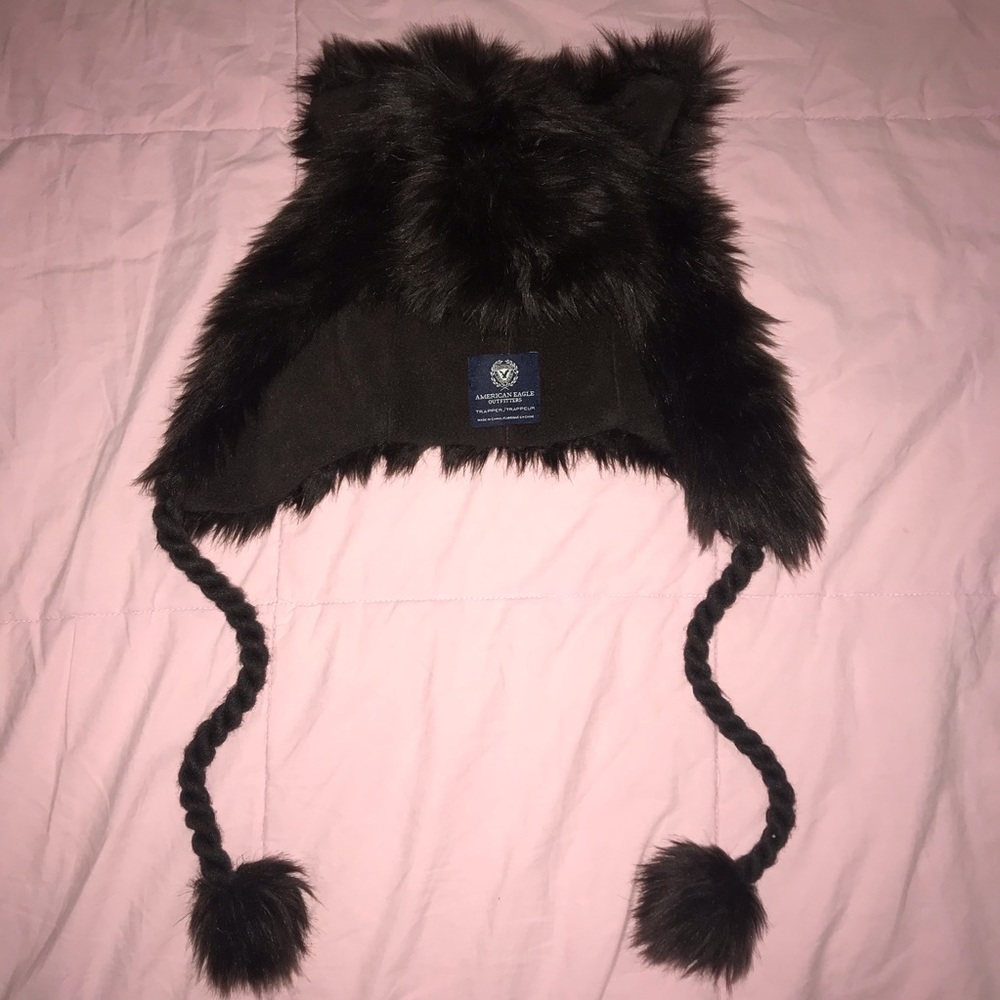 American Eagle Outfitters Wolf Cat Ear Trapper Hat